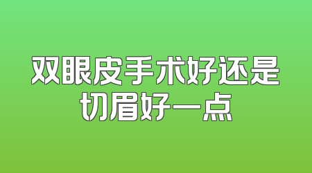 双眼皮手术好还是切眉好一点