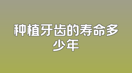 种植牙齿的寿命多少年
