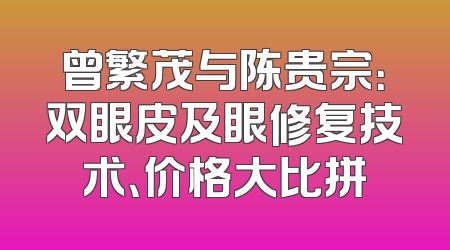 曾繁茂与陈贵宗：双眼皮及眼修复技术、价格大比拼