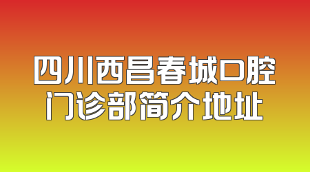 四川西昌春城口腔门诊部简介地址