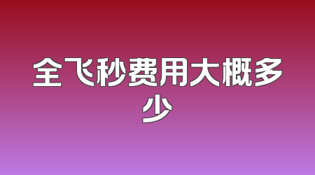 全飞秒费用大概多少