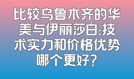 比较乌鲁木齐的华美与伊丽莎白：技术实力和价格优势哪个更好？