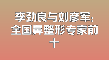 李劲良与刘彦军：全国鼻整形专家前十