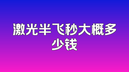 激光半飞秒大概多少钱