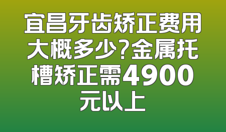 宜昌牙齿矫正费用大概多少？金属托槽矫正需4900元以上