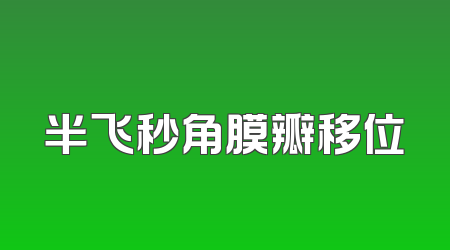 半飞秒角膜瓣移位