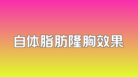 自体脂肪隆胸效果