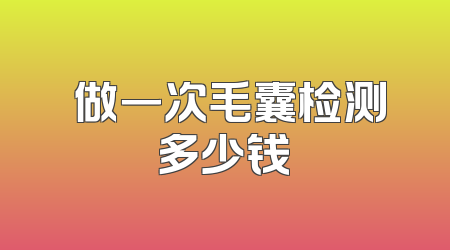 ​做一次毛囊检测多少钱