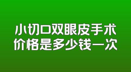 小切口双眼皮手术价格是多少钱一次