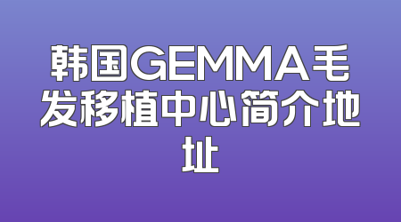韩国GEMMA毛发移植中心简介地址