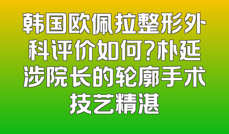 韩国欧佩拉整形外科评价如何？朴延涉院长的轮廓手术技艺精湛