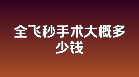 全飞秒手术大概多少钱