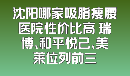 沈阳哪家吸脂瘦腰医院性价比高 瑞博、和平悦己、美莱位列前三