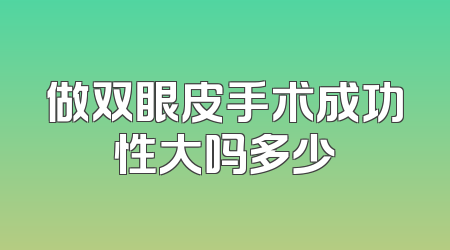 做双眼皮手术成功性大吗多少