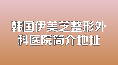 韩国伊美芝整形外科医院简介地址