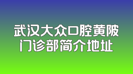 武汉大众口腔黄陂门诊部简介地址