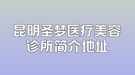 昆明圣梦医疗美容诊所简介地址