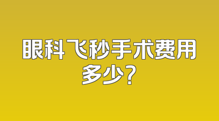 眼科飞秒手术费用多少？