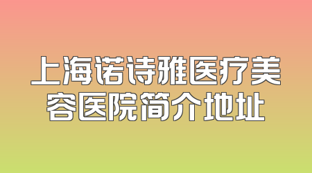 上海诺诗雅医疗美容医院简介地址