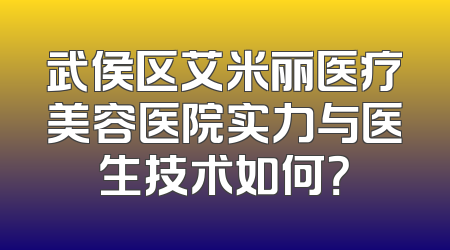 武侯区艾米丽医疗美容医院实力与医生技术如何？