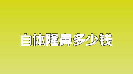 自体隆鼻多少钱