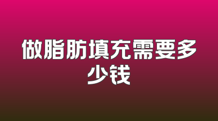 做脂肪填充需要多少钱