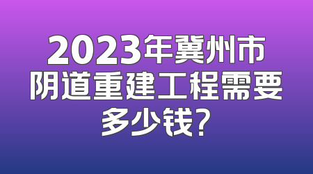 2023年冀州市阴道重建工程需要多少钱？