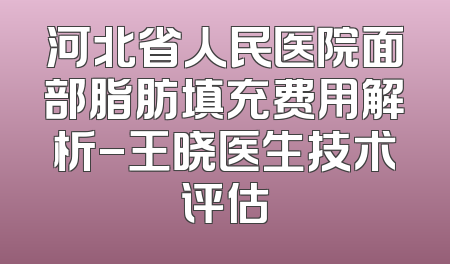 河北省人民医院面部脂肪填充费用解析-王晓医生技术评估