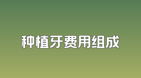 种植牙费用组成