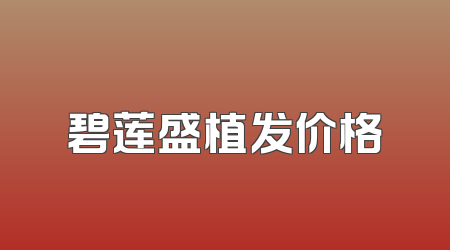 碧莲盛植发价格