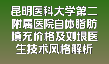 昆明医科大学第二附属医院自体脂肪填充价格及刘垠医生技术风格解析