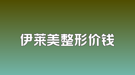 伊莱美整形价钱