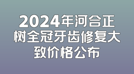 2024年河合正树全冠牙齿修复大致价格公布