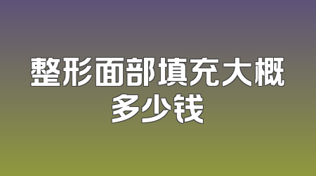 整形面部填充大概多少钱