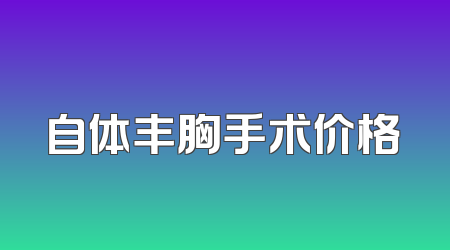 自体丰胸手术价格