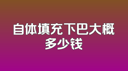 自体填充下巴大概多少钱