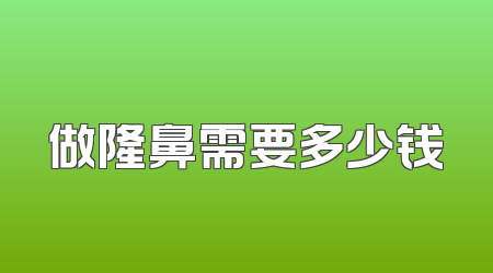 做隆鼻需要多少钱