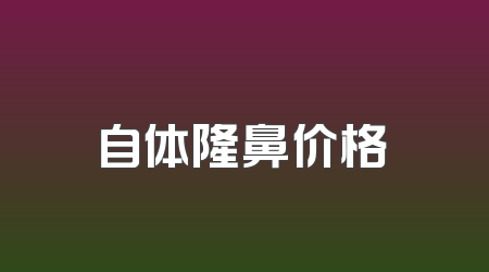自体隆鼻价格
