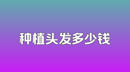 种植头发多少钱