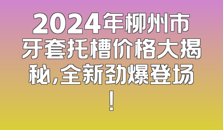 2024年柳州市牙套托槽价格大揭秘，全新劲爆登场！