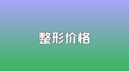 整形价格