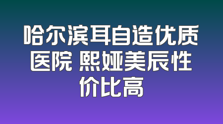 哈尔滨耳自造优质医院 熙娅美辰性价比高