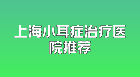 上海小耳症治疗医院推荐