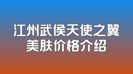 江州武侯天使之翼美肤价格介绍