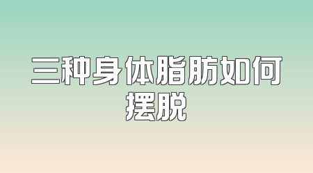 三种身体脂肪如何摆脱