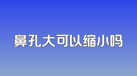 鼻孔大可以缩小吗