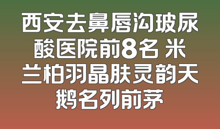 西安去鼻唇沟玻尿酸医院前8名 米兰柏羽晶肤灵韵天鹅名列前茅