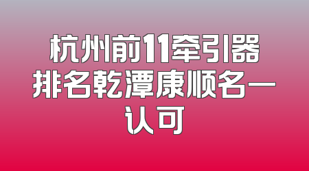 杭州前11牵引器排名乾潭康顺名一认可