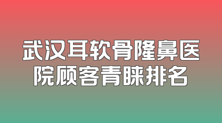 武汉耳软骨隆鼻医院顾客青睐排名