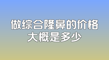 做综合隆鼻的价格大概是多少